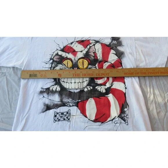 VTG 90s Cheshire Cat T Shirt Andazia Alice In Wonderland USA Made, Single Stitch